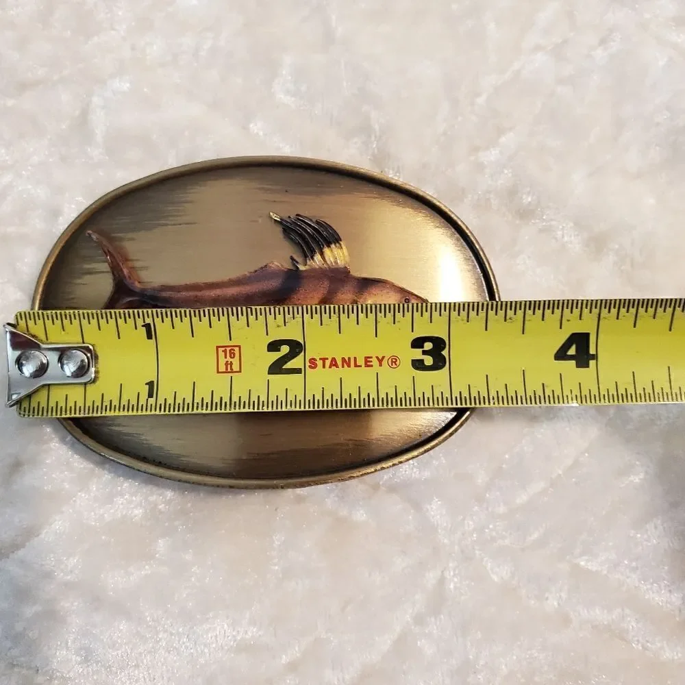 RAIN TREE Men's Brass Fish Buckle Belt‎
